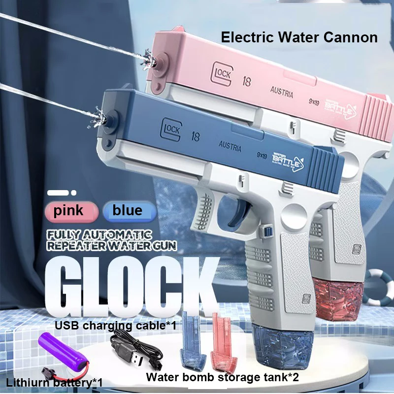 Electric Water Gun Automatic Space Water Gun Large-capacity Continuous Water - £14.63 GBP