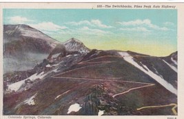 Colorado Springs CO Switchbacks Pikes Peak Auto Highway Postcard D13 - $2.99