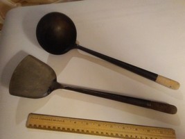 Metal utensils with wooden handles - $18.99
