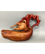 Vintage Rare Leather-Made Witch Decoration Figure - 13”L - $376.14 MXN