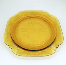 Vintage 1976 Recollections series Madrid Pattern Amber Yellow 11&quot; Dinner Plate - £15.07 GBP