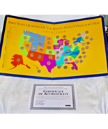 GIANT COMPLETE FIRST STATE QUARTER OF THE US COLLECTOR’S FOLDER-UNCIRC.+... - $38.61