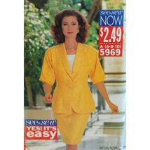 Butterick See and Sew Pattern 5969 Jacket Skirt Top Misses Size 6-10 - $6.23