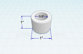 Reducing Nylon Bushing Adapter 1&quot; to 5/8&quot; for 1&quot; thick Bench Grinder Wheel - £5.23 GBP