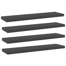Bookshelf Boards 4 pcs Gray 15.7&quot;x3.9&quot;x0.6&quot; Engineered Wood - $52.49