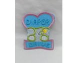 Diaper Drive Embroidered Iron On Patch 2&quot; - £7.90 GBP