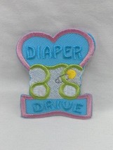 Diaper Drive Embroidered Iron On Patch 2&quot; - £7.88 GBP