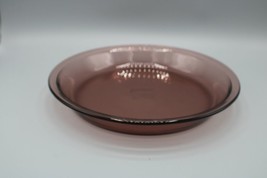 Pyrex #209 Cranberry Colored 9&quot; Pie Plate Corning NY USA (7) - £9.37 GBP