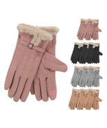 Women&#39;s Elegant Warm Winter Touchscreen Gloves With Faux Fur Lining 12 Pack - $1,410.52 MXN