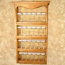 Spice Rack Wall Mounted - &quot;Americana Cabin&quot; Spice Rack - £72.13 GBP