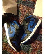 Air Jordan 1 Mid Men&#39;s Black, Royal Blue &amp; White Sneakers - 11.5 - New i... - $230.00