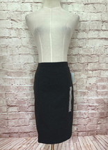 ELLEN TRACY Charcoal Gray Pencil Skirt Ponte Stretch Pull On SMALL NEW - $29.00