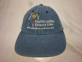 trucker hat baseball cap HEALTH LEADERS retro slide adjuster cool cloth 1980 - £32.47 GBP