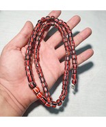 Amazing venetian inspired glass beads multicolor chevron beads necklace ... - $766.66 MXN