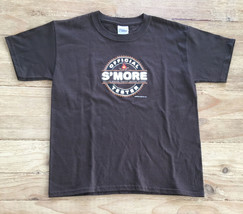 Official S&#39;More Tester Youth Small Brown Tee T-Shirt 2009 Short Sleeve NEW - £12.58 GBP