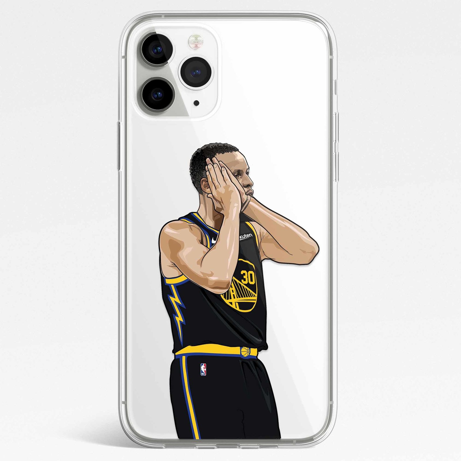 Steph Curry Night Crystal Clear Soft Transparent TPU Case Cover Apple iPhone