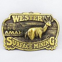 Vintage Belt Buckle Western Surface Mining AMAX Coal Company Made In The... - £54.82 GBP