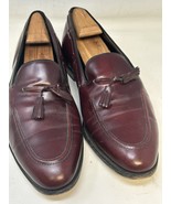 Johnston &amp; Murphy Burgundy Tassel Loafers 11D USA-Made Leather Dress Shoes - $40.53 CAD