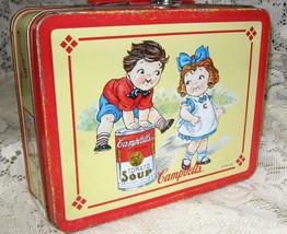 Tin-Campbell&#39;s Soup-Campbell&#39;s Kids Tin Lunch Box-Reproduction- CSC-Chin... - $319.10 MXN