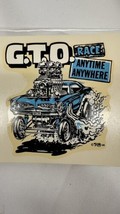 1960&#39;S Ed Roth &#39;gto Race Anytime Anywhere&#39; Water Transfer Decal 3.5&quot; X 3.5&quot; - £23.61 GBP