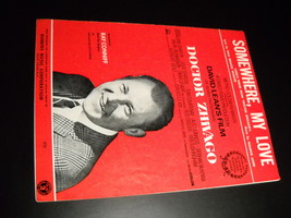 Sheet Music Somewhere My Love from Doctor Zhivago 1966 Ray Conniff Robbi... - $9.99