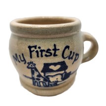 M.P.C. Pottery Works Salt Glaze Child&#39;s My First Cup Handled Cup  1995 Gift  - £11.68 GBP
