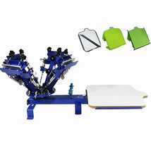 TECHTONGDA 4 Color 1 Station T-shirt Screen Printing Press  Micro-regist... - £328.41 GBP