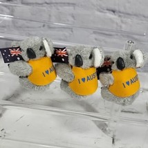 I Love Australia Mini Koala Bear with Flag Lot of 3 Clip On  - $14.84