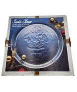 Colony Santa Claus 13&quot; Holiday Clear Glass Platter In Original Box VINTAGE - $19.99