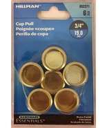 NWT Hillman Hardware Essentials 852271 6 Piece 3/4&quot; 19mm Brass Finish Cu... - $101.96 MXN