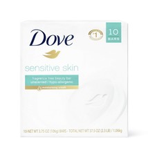 Dove Beauty Bar More Moisturizing Than Bar Soap Sensitive 10 - £41.16 GBP