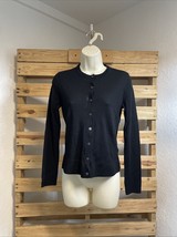 Brooks Brothers Red Fleece Extra Fine Merino Black Cardigan Size S BBL JD - $14.85