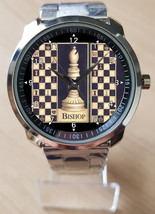 Chess Player Chessman Bishop Novelty Art Unique Wrist Watch Sporty - £27.87 GBP