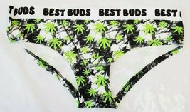 Rue 21 Women&#39;s Bikini Panties X-LARGE BEST BUDS Weed Print Marijuana Leaves New - £8.20 GBP