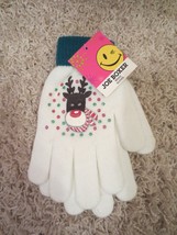New Nwt Joe Boxer Magic Stretchy Knit Gloves Reinder Holiday Christmas Gift - £5.46 GBP
