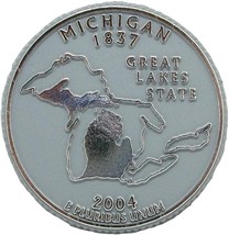 Michigan State Quarter Fridge Magnet - £4.73 GBP