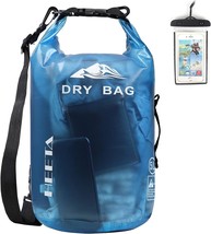 5L/10L/20L/30L/40L Roll Top Lightweight Dry Storage Bag Backpack With Phone Case - £28.18 GBP