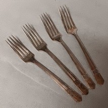 Oneida Silver Rose 1940 Dinner Forks 4 Silverplated 7.5&quot; - $24.95