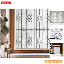 Elegant Window Privacy Film - Stained Glass Effect, UV Protection, 17.3"... - $19.75