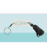 Boho Spirit Beaded Tassel Key Ring - Bohemian Handmade Accessories - $8.99