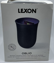 Lexon OBLIO Wireless Charging Station with UV Sanitizer New Open Box Black - $19.99