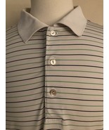 Peter Millar Summer Comfort Striped Short Sleeve Polo Shirt Mens Size XL  - $17.32 CAD