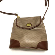 Liz Claiborne Brown Tan Leather Purse Handbag Long Shoulder Strap Bag Small - $18.00