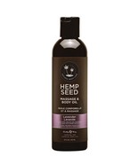 Earthly Body Hemp Seed Massage &amp; Body Oil (8 oz) - Lavender Purple One Size - $26.95 CAD