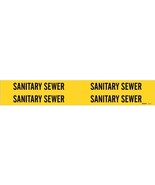4 SANITARY SEWER sewage Pipe Markers ADHESIVE STICKERS 7&quot; x 1 1/8&quot; BRADY... - $390.00 MXN