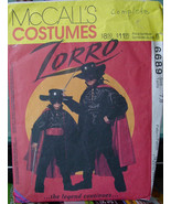 Pattern 6689 Child sz 7-8 Zorro Costume (used) - $12.99