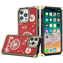 Passion Square Hearts Wind Mill Love Balloon Fun Case RED For iPhone 11 - £6.76 GBP