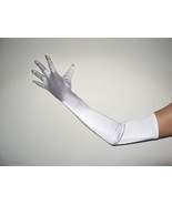 23&quot; White Long Formal Bridal Wedding Club Prom Party Costume Opera Gloves - £7.96 GBP