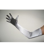 Womens 23'' Long Silver Party Dance Prom Bridal Opera Costume Opera Gloves   - £8.01 GBP