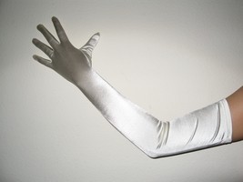 23&quot; Ivory Long Formal Bridal Wedding Prom Opera Party Prom Halloween Gloves - $9.99
